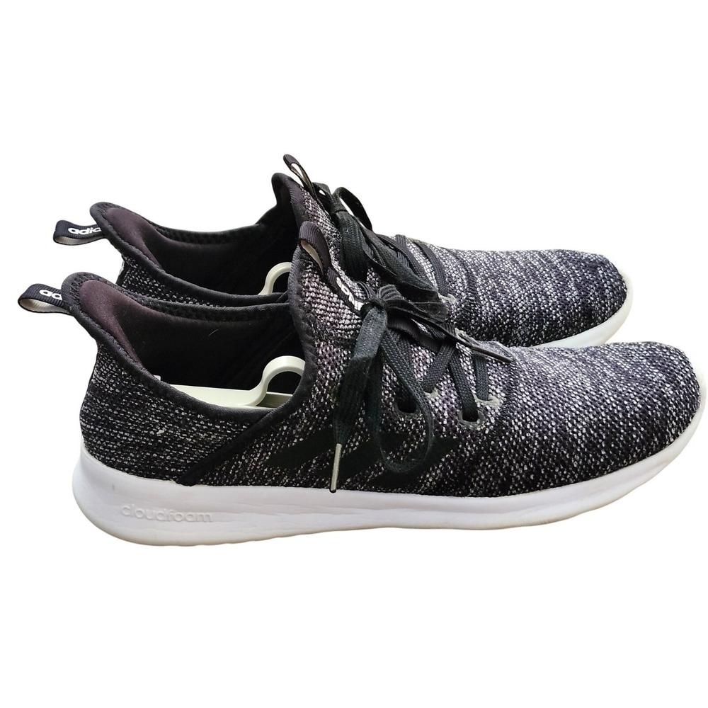 adidas Cloudfoam Women's Black White Lightweight size 10 Athletic Sneakers racer